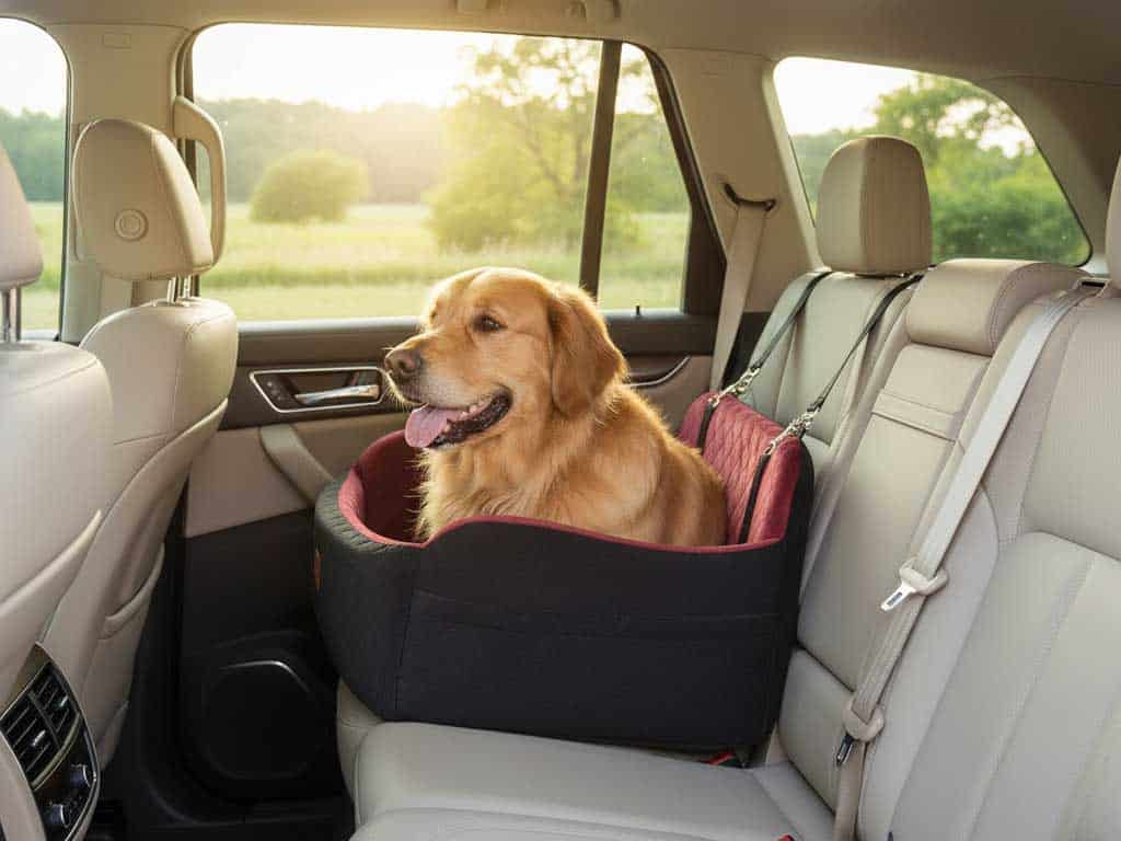 Dog Car Seat for Large Dogs Lealchum – Max Safe & Cozy Ride